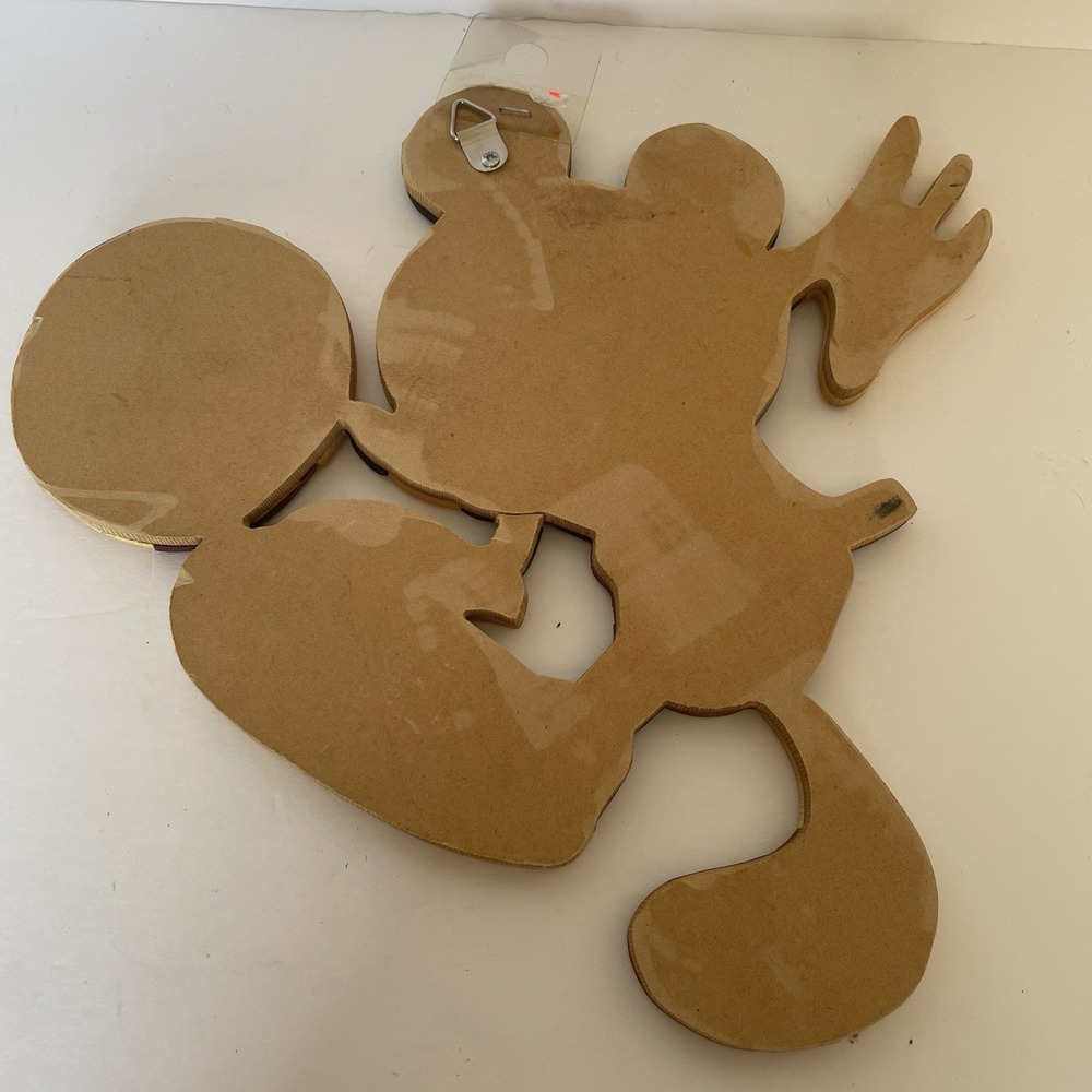 Vtg Mickey Mouse Intarsia Wood Carving Disney‎ Wall Art Kicking Soccer Ball - Picture 8 of 10